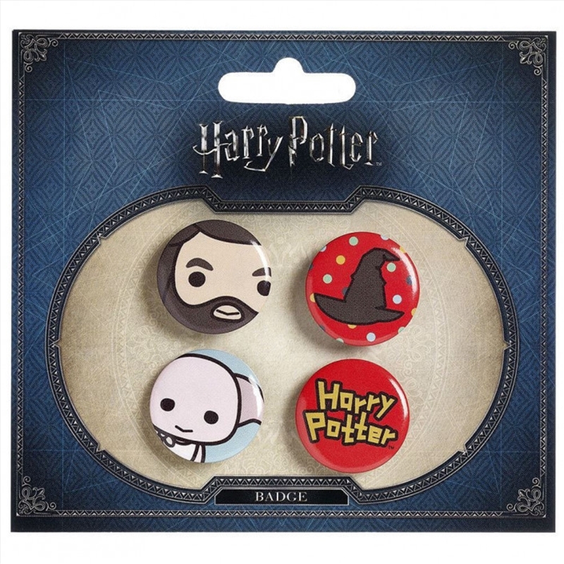 Harry Potter Chibi Button Badge Set 3 (Hagrid/Hat/Dobby)/Product Detail/Childrens Fiction Books