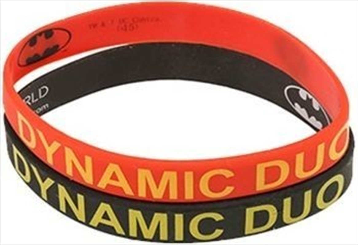 Batman Dynamic Duo Rubber Red/Black Wristband/Product Detail/Jewellery