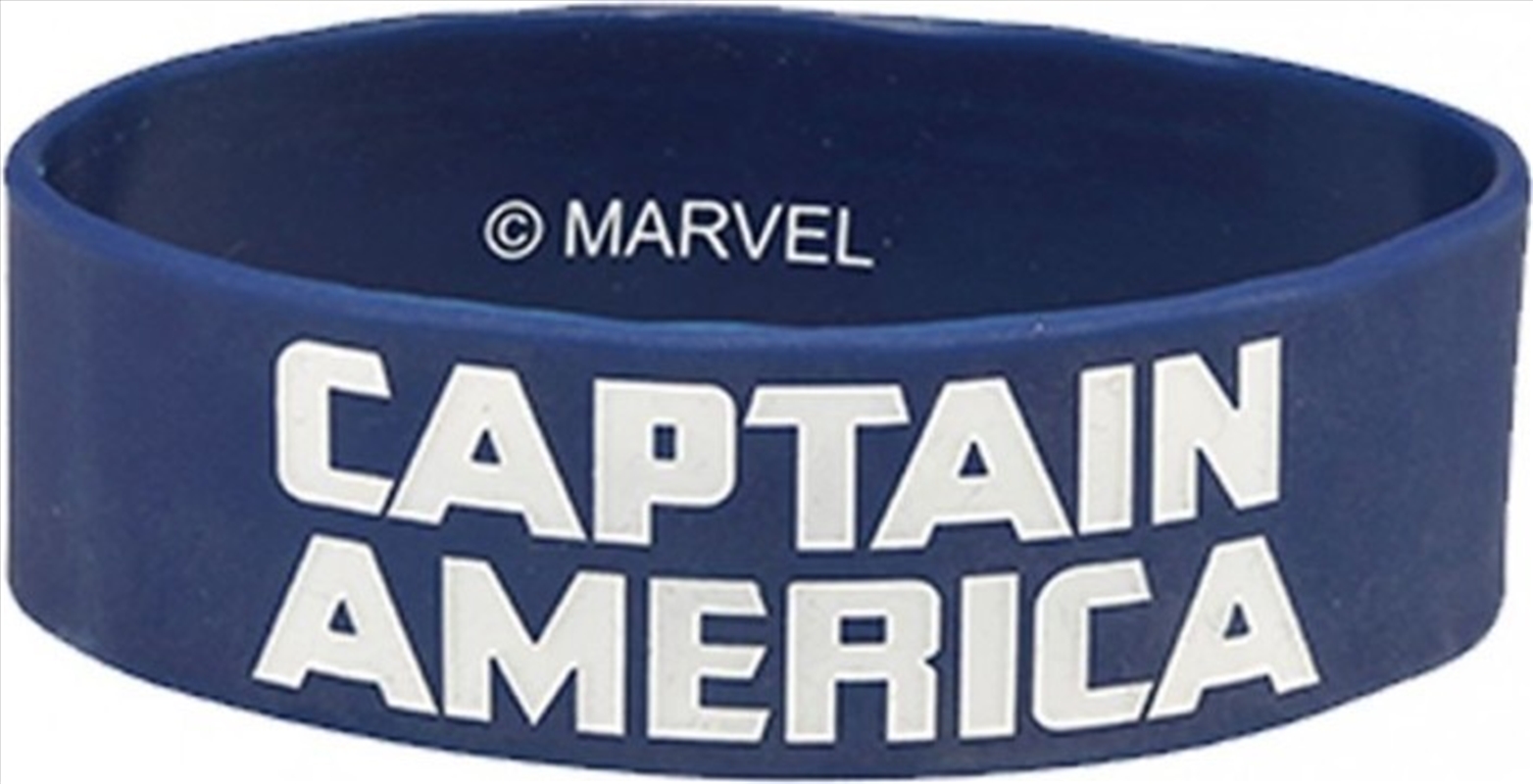 Captain America Navy Rubber Wristband/Product Detail/Jewellery