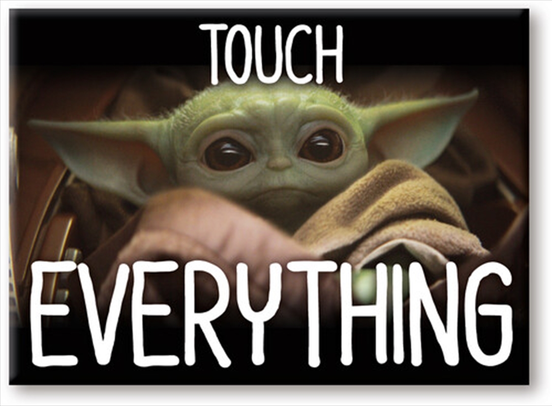 Star Wars The Mandalorian The Child Baby Yoda Touch Everything 2.5 x3