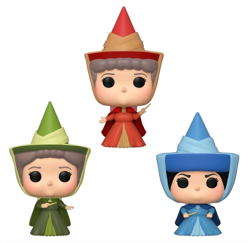 Sleeping Beauty - Fauna, Flora & Merryweather Fairies ECCC 2020 Exclusive Pop! Vinyl 3-pack [RS]/Product Detail/Convention Exclusives