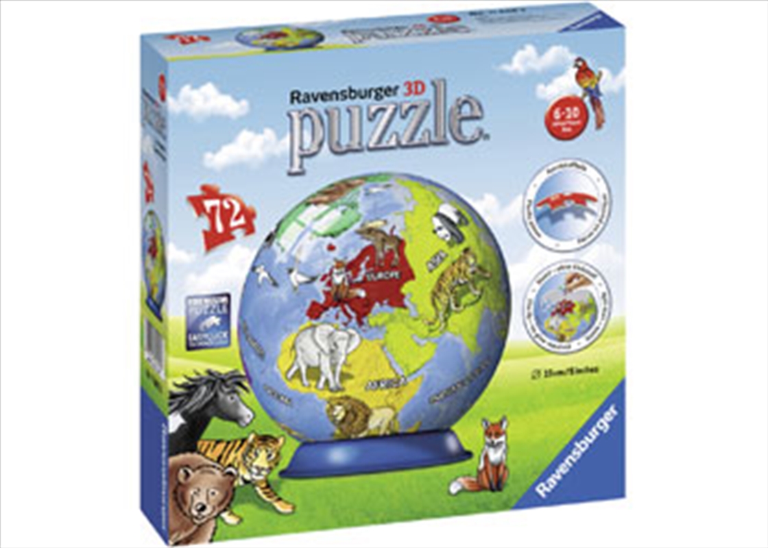 Ravensburger - Children's Globe Puzzleball 72 Piece 3D Puzzle/Product Detail/Jigsaw Puzzles