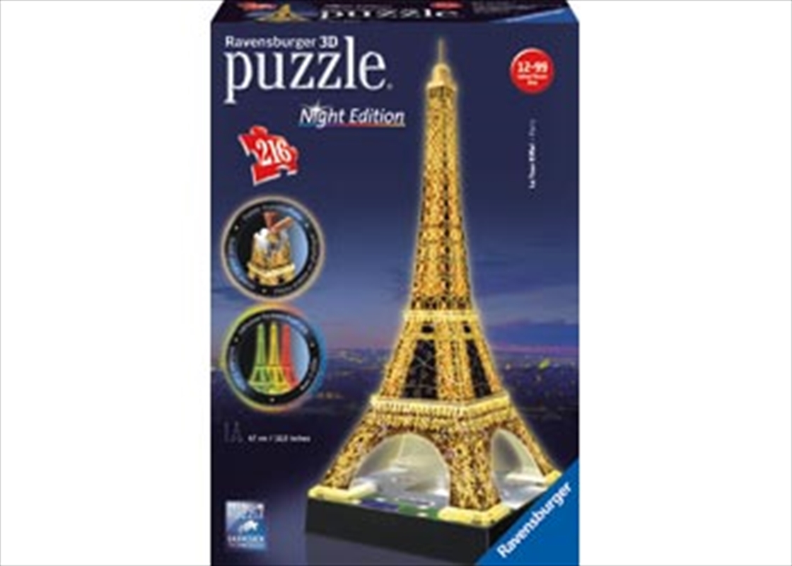 Ravensburger Eiffel Tower at Night 3D Puzzle - 216 Pieces | Merchandise