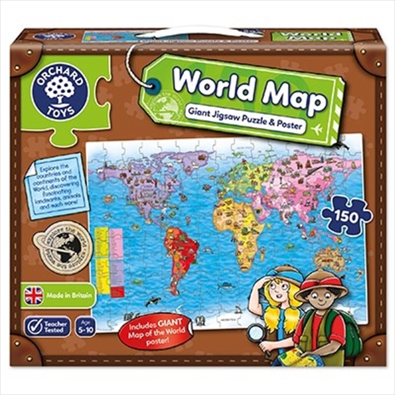 World Map 150 Piece Jigsaw Puzzle And Poster | Merchandise