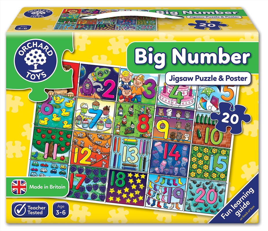 Big Number  20 Piece Jigsaw And Poster/Product Detail/Education and Kids