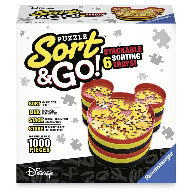 Ravensburger Disney Mickey's Sort & Go! Puzzle Sorter Trays Up to 1000 pieces/Product Detail/Film and TV