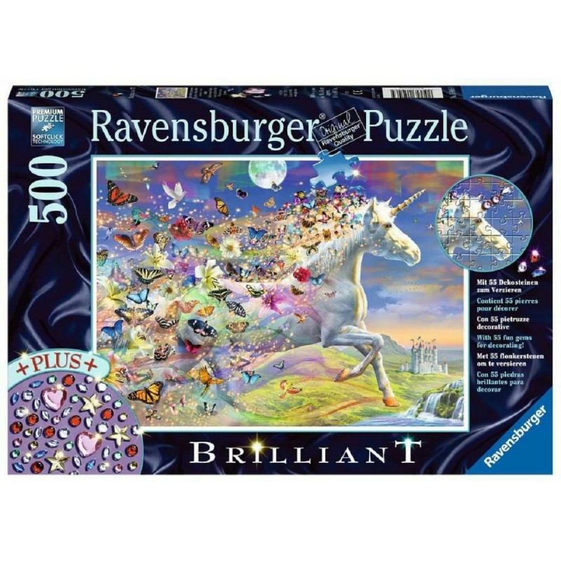 Unicorn And Butterflies 500 Piece Puzzle | Merchandise