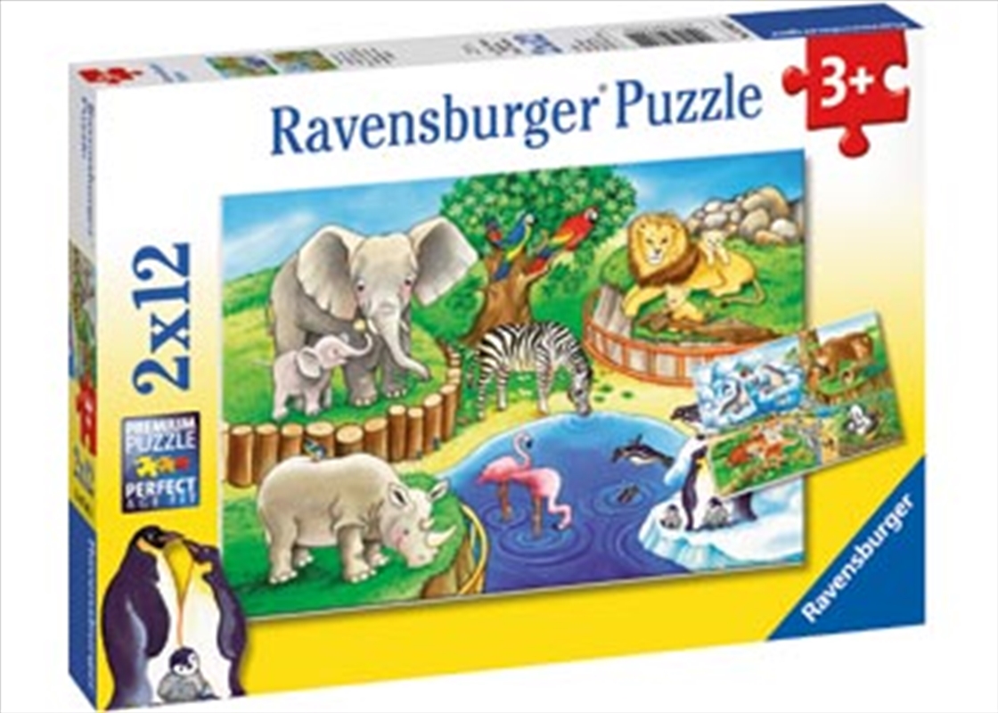Ravensburger - Animals In The Zoo Puzzle 2x12 Piece/Product Detail/Education and Kids