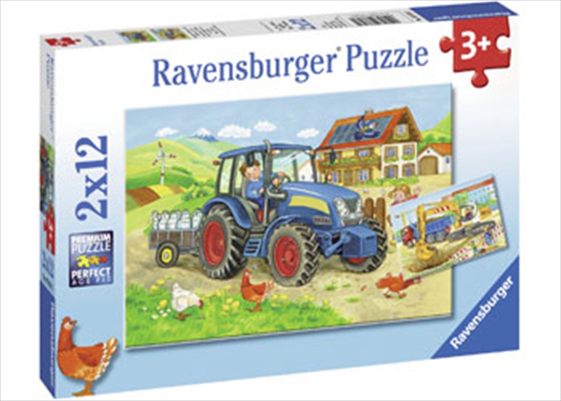 Ravensburger - Hard at Work Puzzle 2x12 Piece/Product Detail/Education and Kids