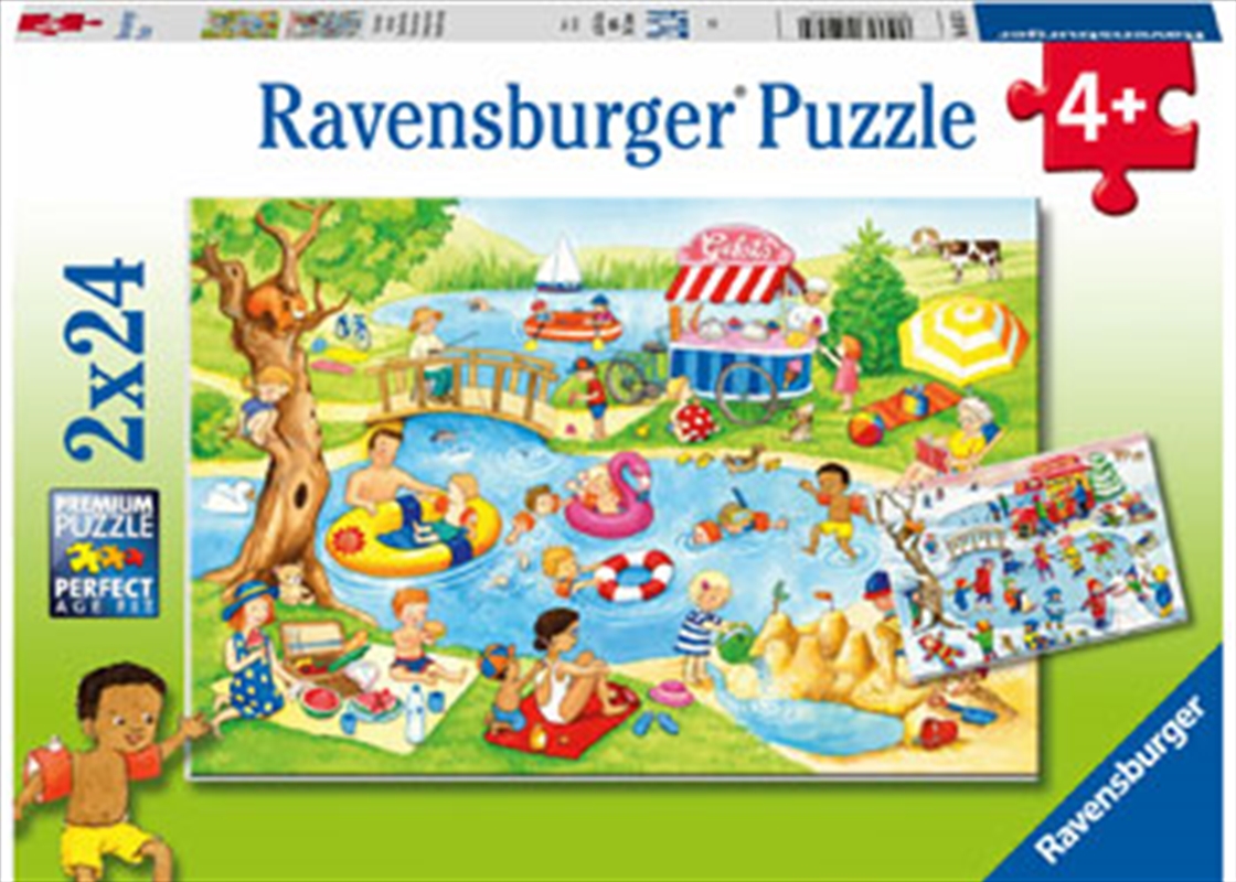 Swimming At The Lake 2x24 Piece Puzzle/Product Detail/Education and Kids