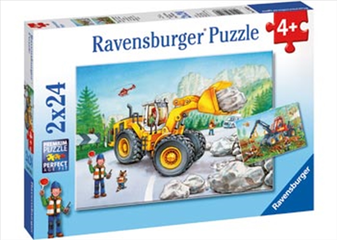 Ravensburger - Diggers at Work Puzzle 2x24 Piece/Product Detail/Education and Kids