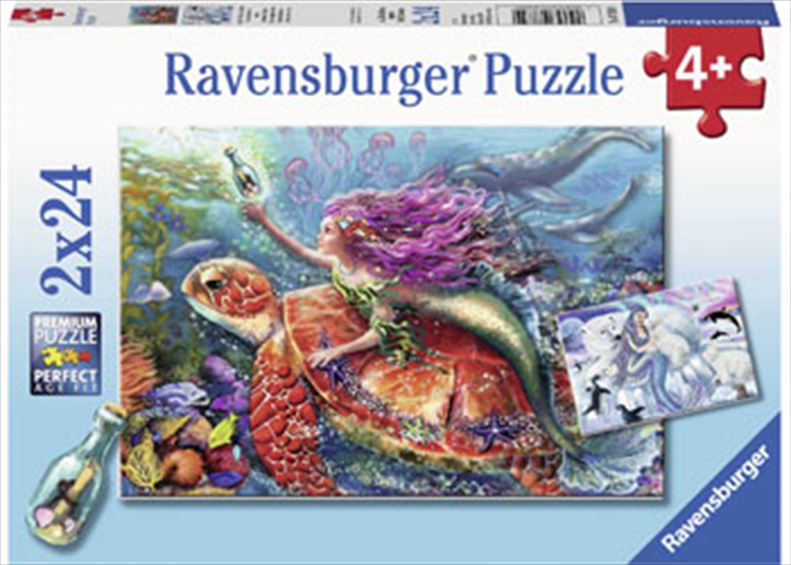 Ravensburger - Mermaid Adventures Puzzle 2x24p | Merchandise