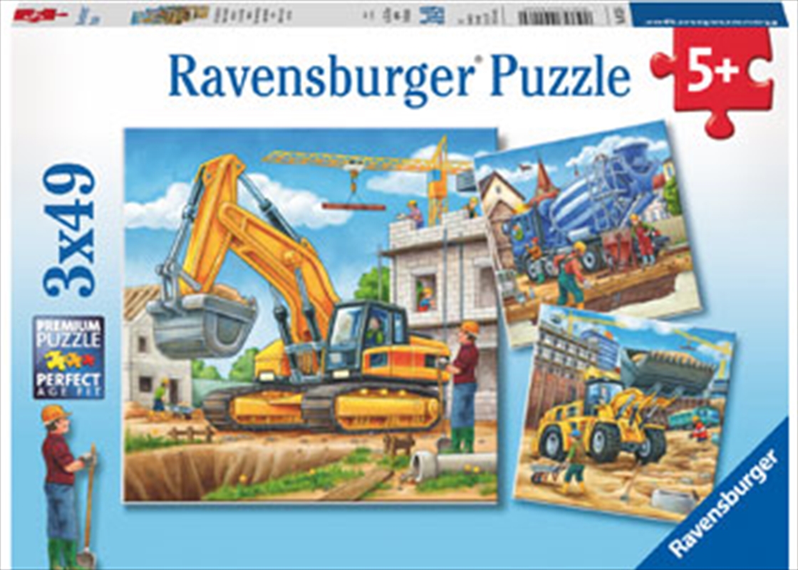 Ravensburger - Construction Vehicle 3x49 Piece Puzzle/Product Detail/Nature and Animals