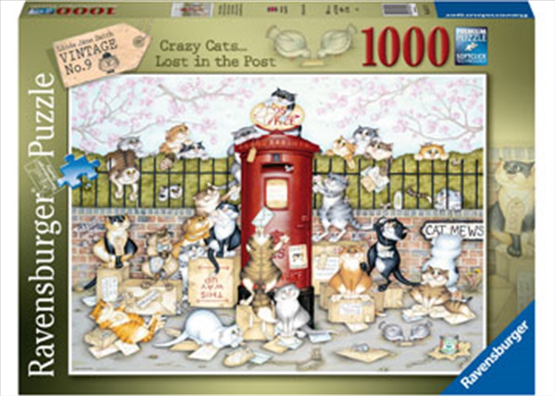 Crazy Cats Lots In The Post 1000 Piece Puzzle/Product Detail/Nature and Animals