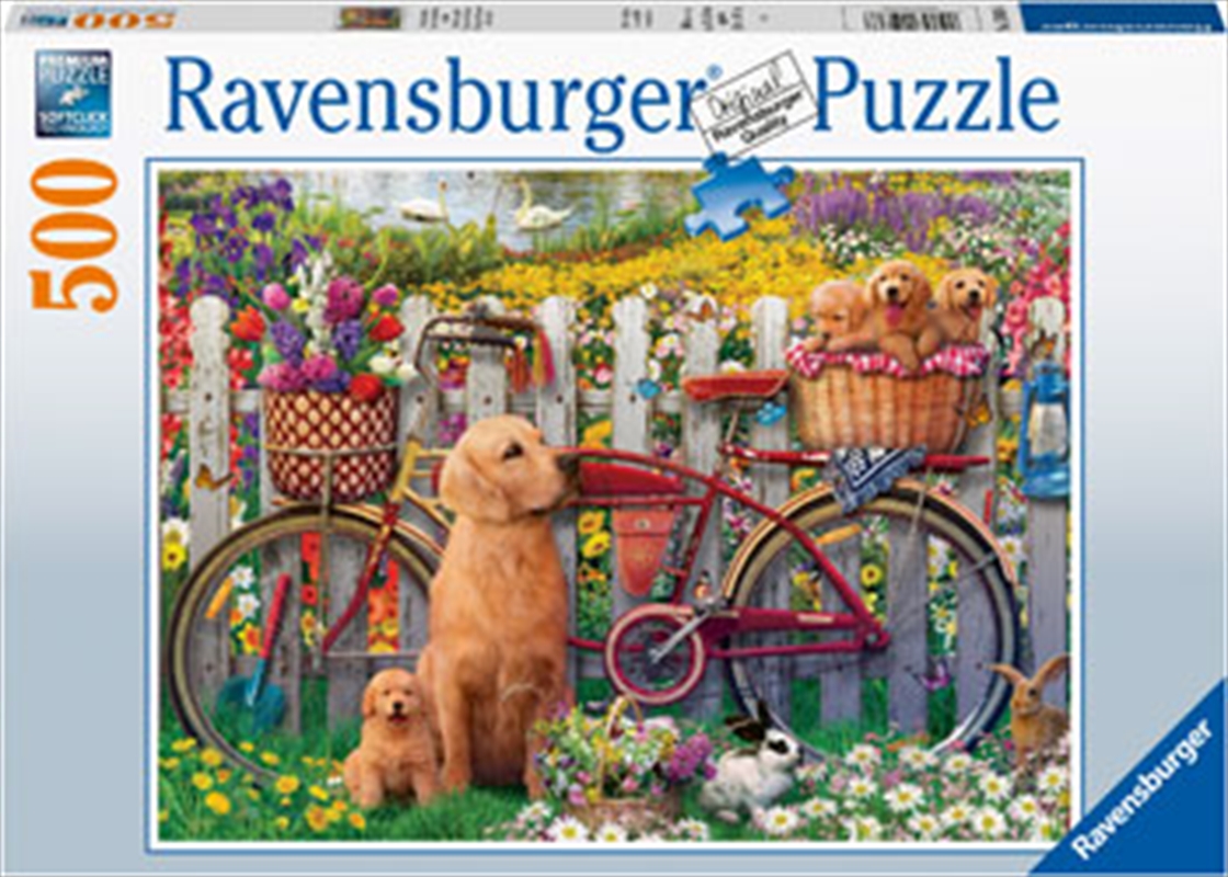 Cute Dogs In The Garden 500 Piece Puzzle/Product Detail/Nature and Animals