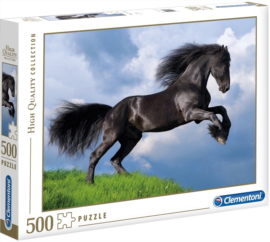 Fresian Black Horse - 500 Piece Puzzle/Product Detail/Nature and Animals