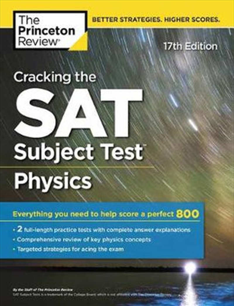 Princeton Review SAT Subject Test Physics Prep, 17th Edition | Paperback Book