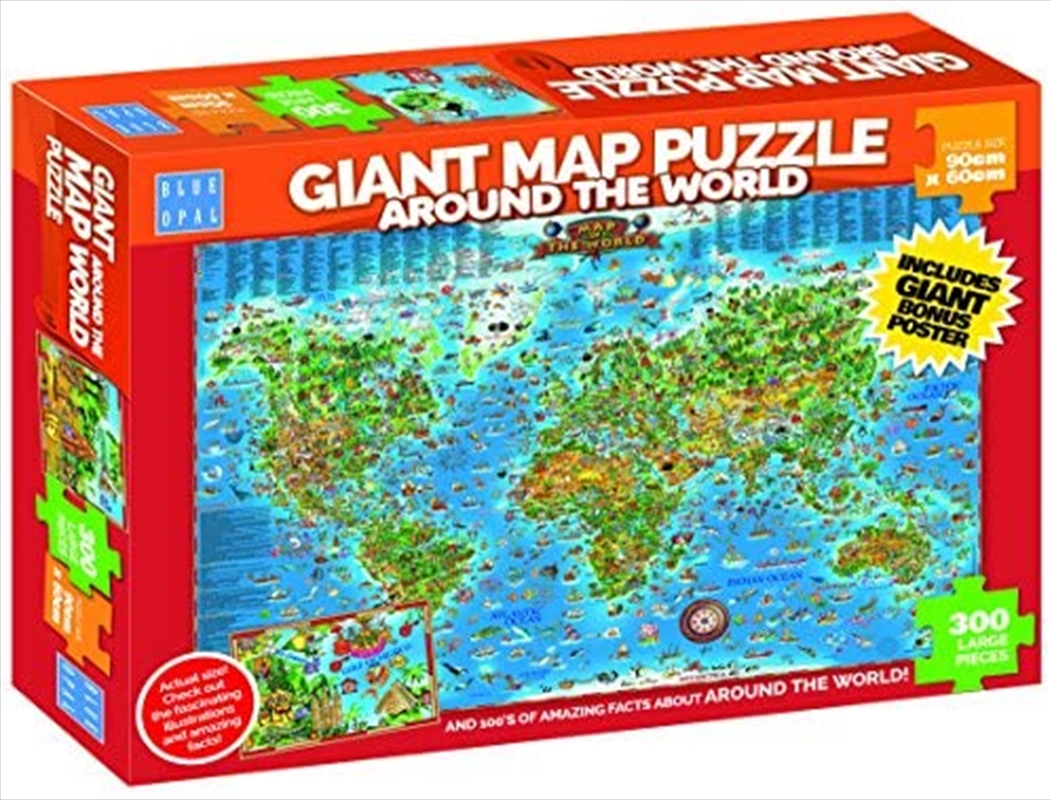 Around The World Giant Map 300 Piece Puzzle/Product Detail/Destination