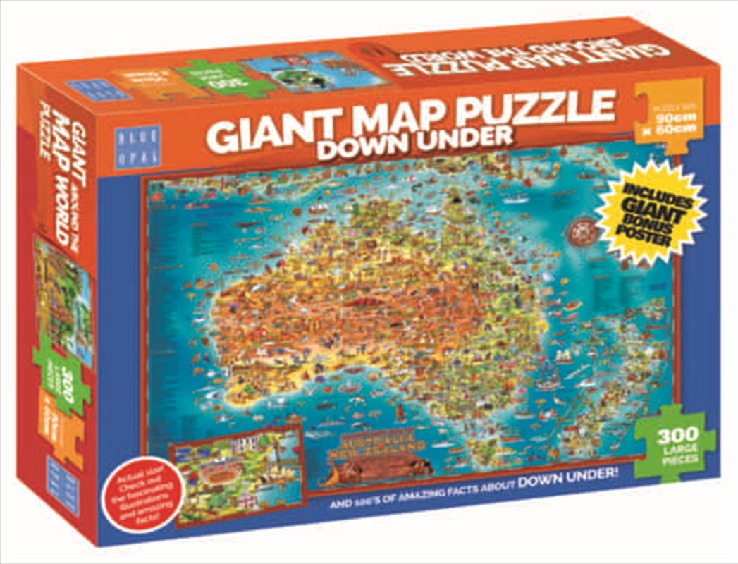Down Under Giant Map 300 Piece Puzzle/Product Detail/Destination