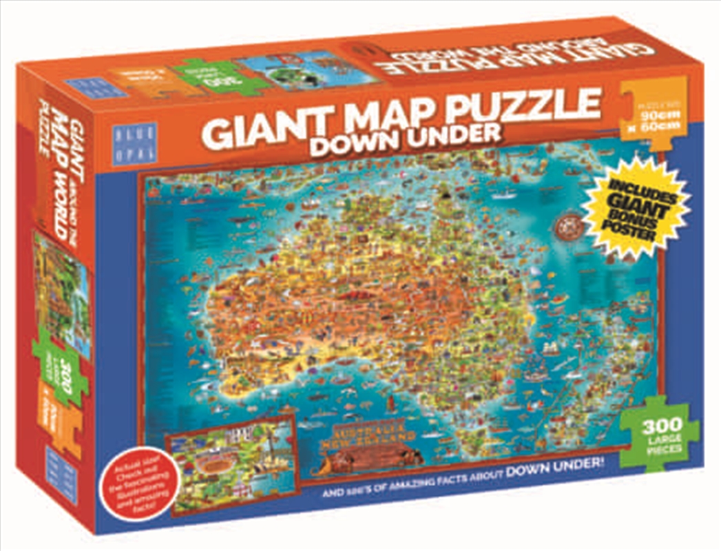Down Under Giant Map 300 Piece Puzzle/Product Detail/Destination