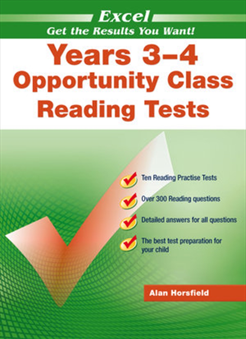 Excel Years 3-4 Opportunity Class Reading Tests/Product Detail/Reading