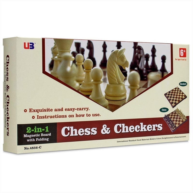 Magnetic Chess/Checkers 12'' - 2 In 1/Product Detail/Board Games