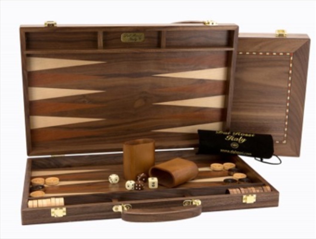 Walnut With Handle 18" Backgammon Set/Product Detail/Board Games