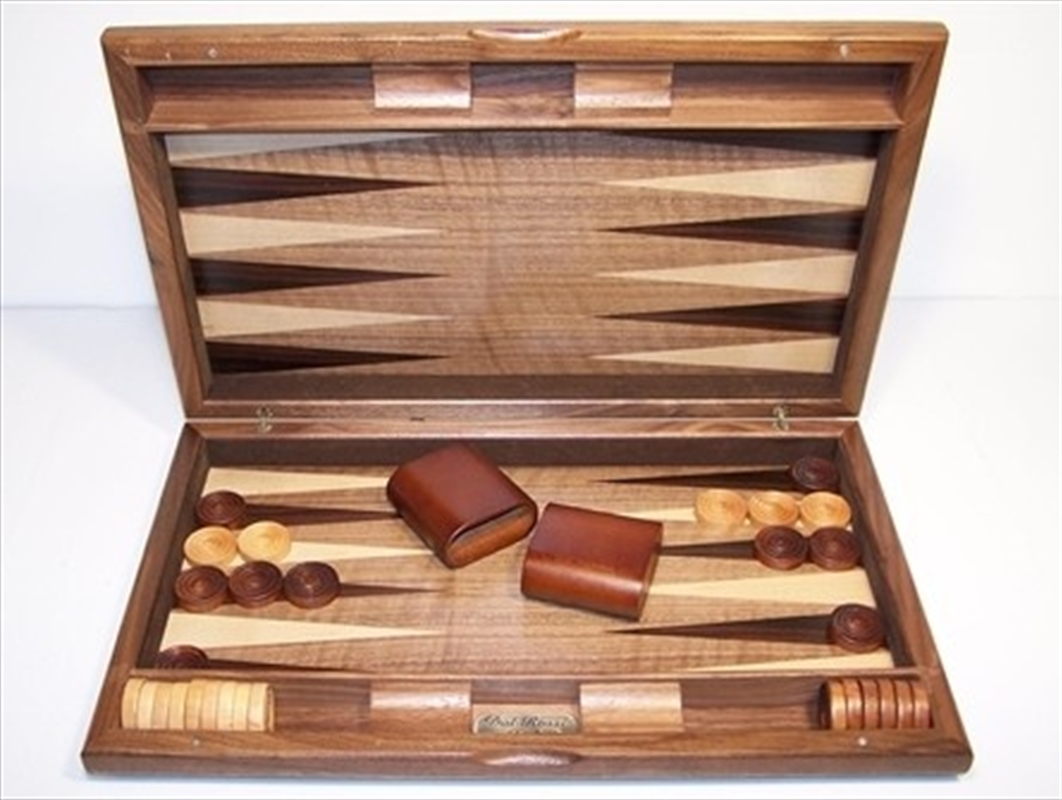 Set 15'' Walnut Burl Wood Backgammon Set/Product Detail/Board Games