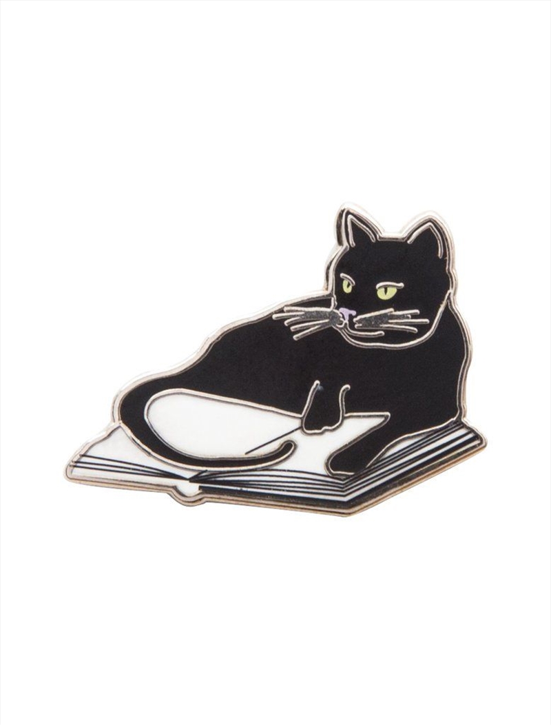 Bookstore Cat Enamel Pin | Merchandise