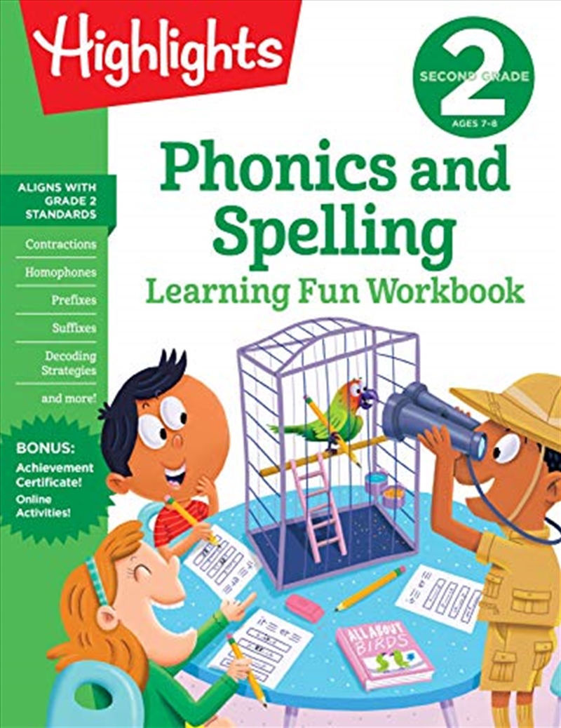 Second Grade Phonics and Spelling Children, Paperback Book | Sanity