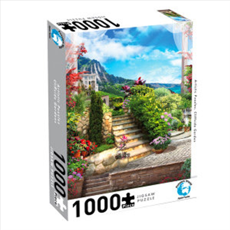 Puzzlers World Artistics Cliffside Garden 1000 Piece Jigsaw Puzzle