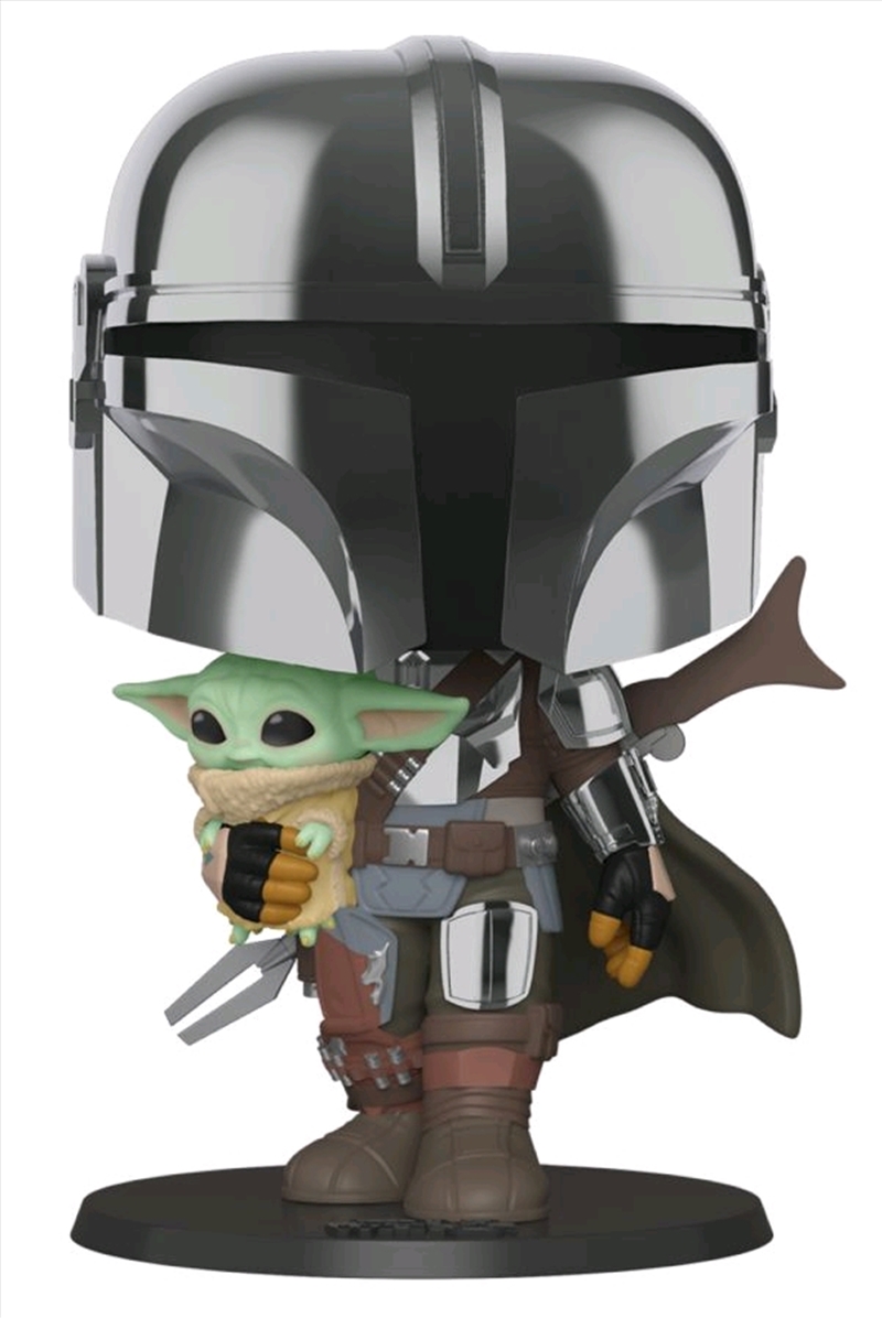 Star Wars: The Mandalorian - Mandalorian with Child Chrome 10" Pop! Vinyl/Product Detail/Movies