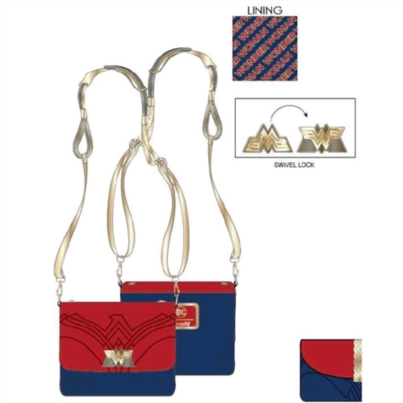 Loungefly - Wonder Woman - Logo Crossbody/Product Detail/Bags