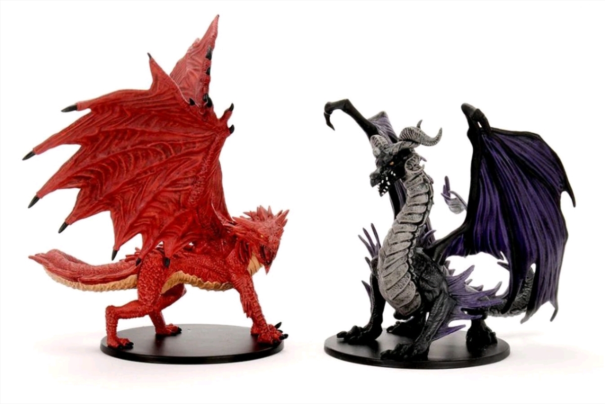 Pathfinder Battles - City of Lost Omens Red & Black Dragons Premium Figure Set | Merchandise