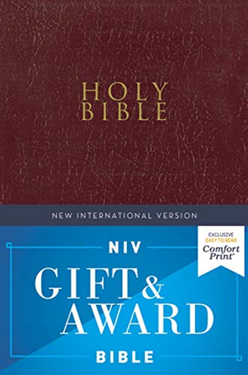 Niv, Gift And Award Bible, Leather-look, Burgundy, Red Letter Edition, Comfort Print/Product Detail/Religion & Beliefs