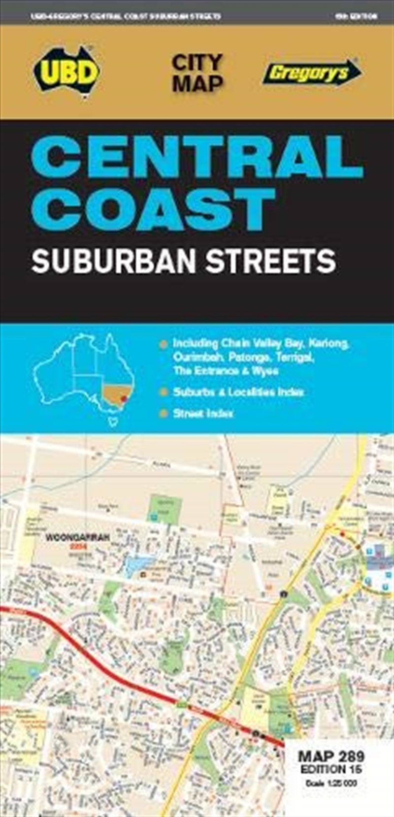 Central Coast Nsw Suburban Streets Map 289 15th Ed/Product Detail/Geography