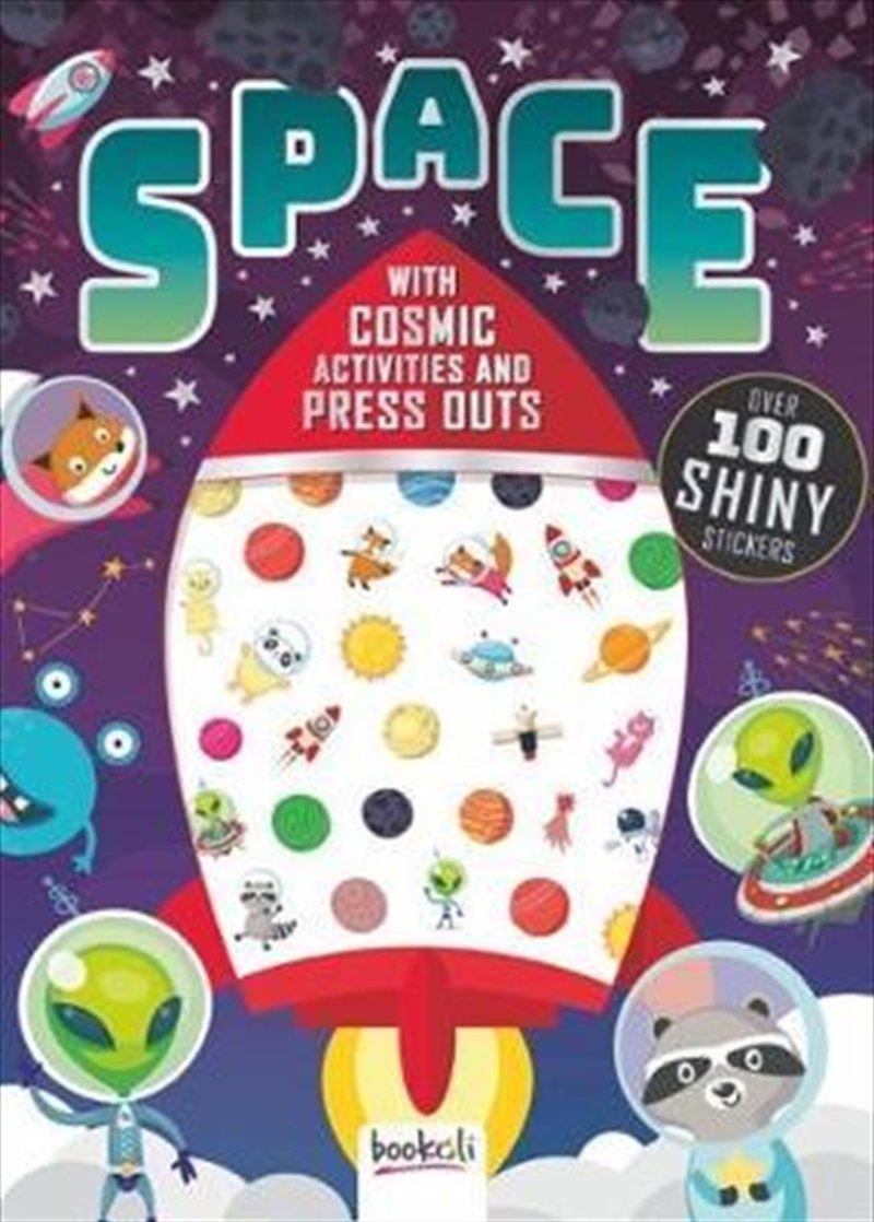 Metallic Stickers Space | Colouring Book