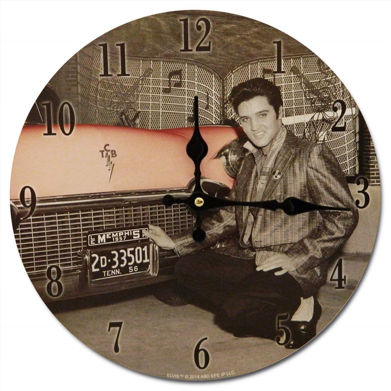 Elvis Clock W/Car/Product Detail/Clocks