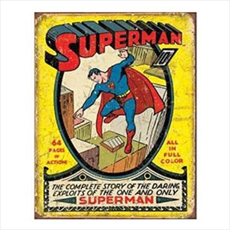 Superman No1 Cover Tin Sign | Merchandise