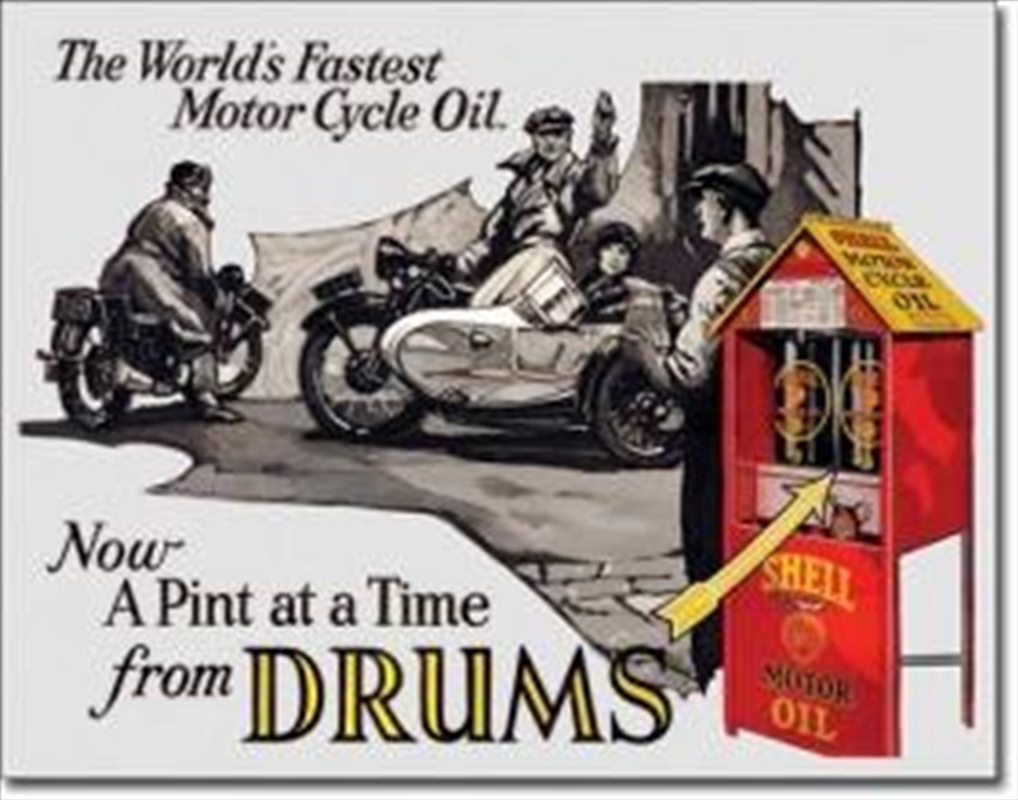 Buy Shell Motorcycle Oil Tin Sign | Sanity