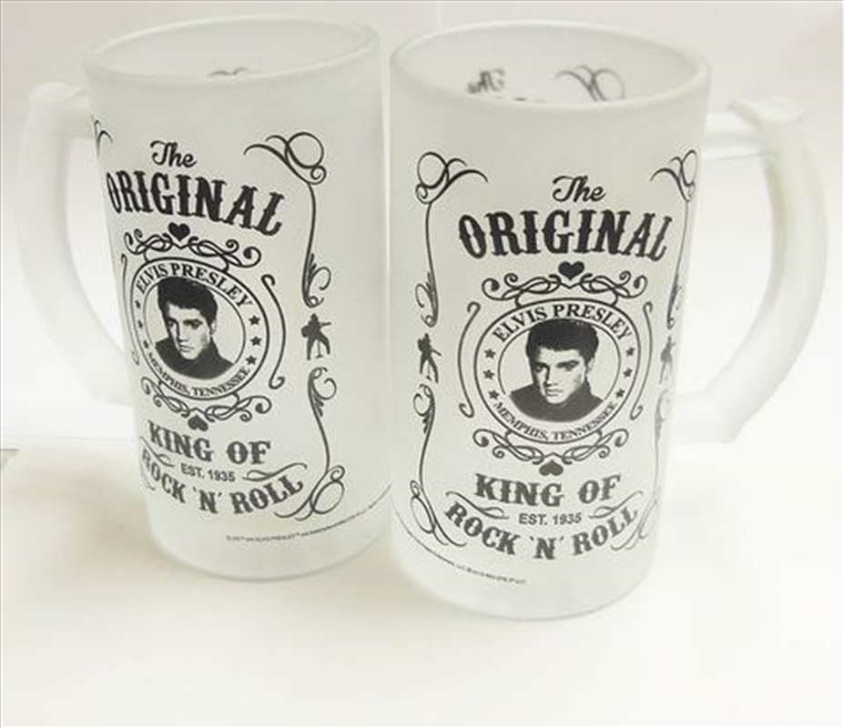 Elvis Stein Black and White - 16 Oz Set of 2/Product Detail/Glasses, Tumblers & Cups