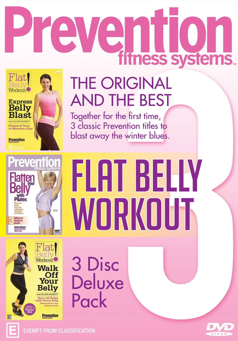 Prevention Fitness - Express Flat Belly / Flatten Your Belly with Pilates / Walk off Your Belly/Product Detail/Drama