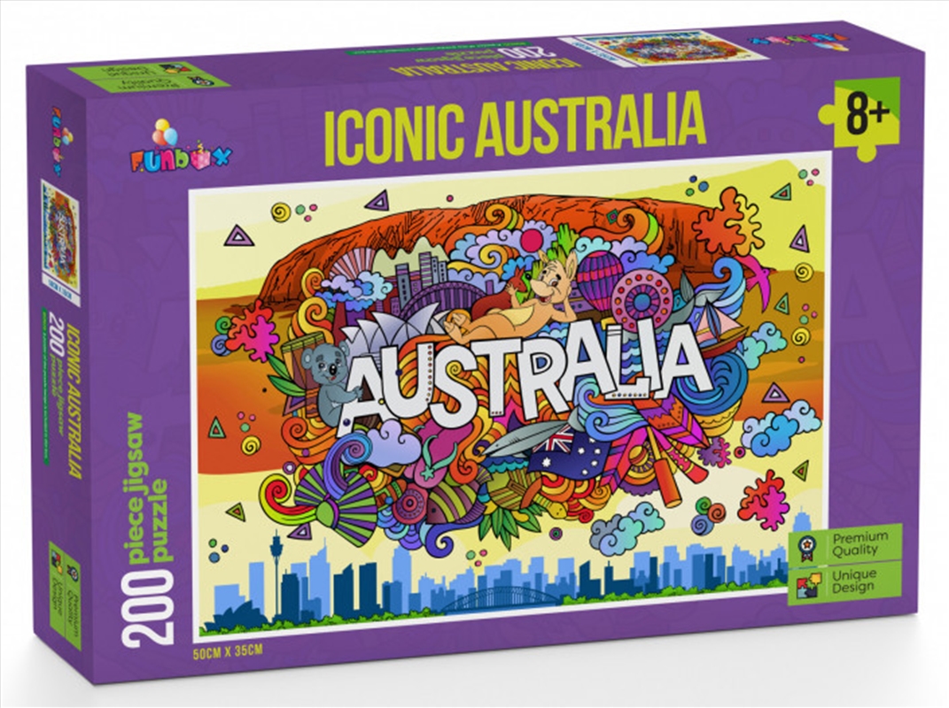 Iconic Australia Puzzle 200 Piece Puzzle, Puzzles Sanity