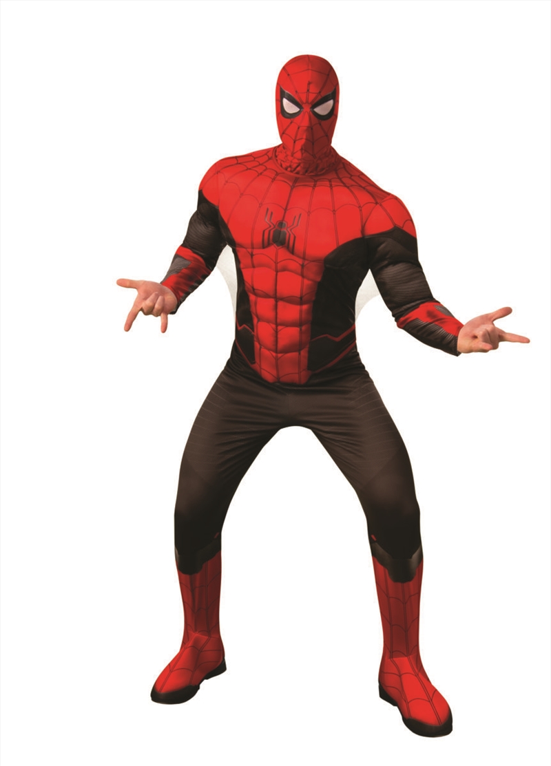 Adult Spider-Man: Far From Home Deluxe Spider-Man Red/Black Suit Costume - Size XL | Apparel