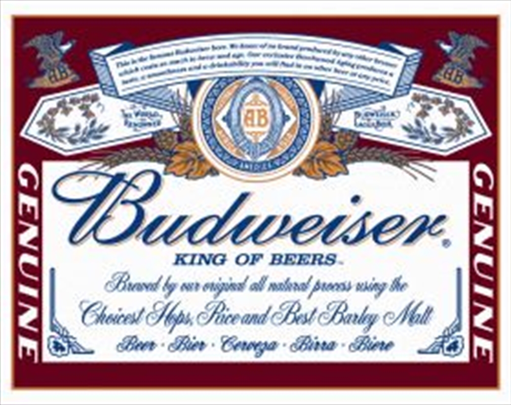 Budweiser Label Tin Sign/Product Detail/Posters & Prints