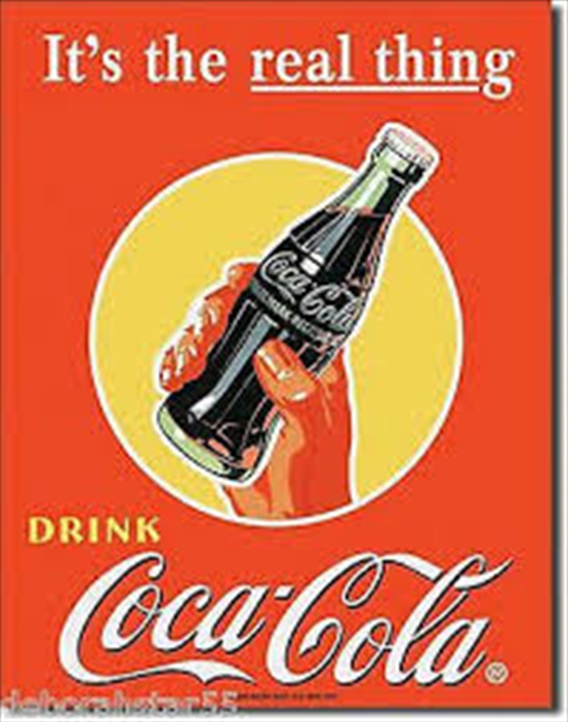 Coke Real Thing Tin Sign | Merchandise