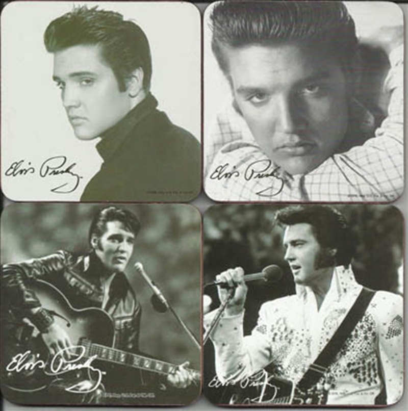 Elvis Black And White Coaster Set/Product Detail/Coolers & Accessories