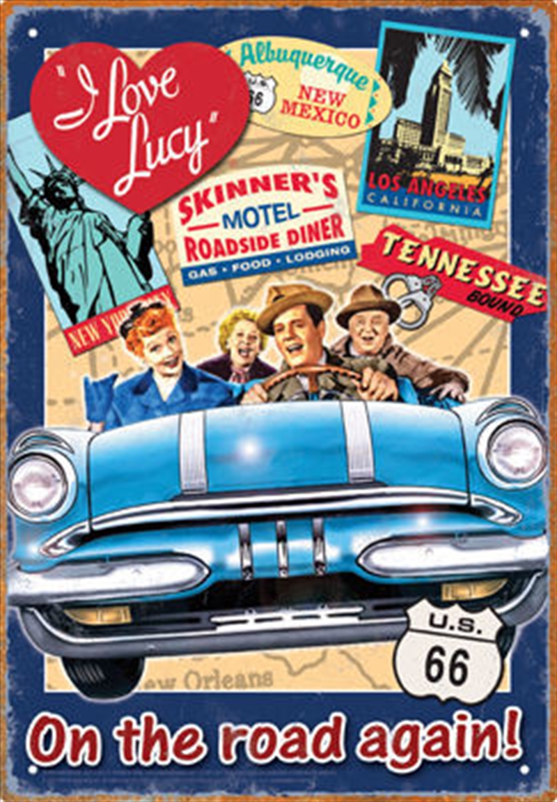I Love Lucy Road Trip Tin Sign/Product Detail/Posters & Prints