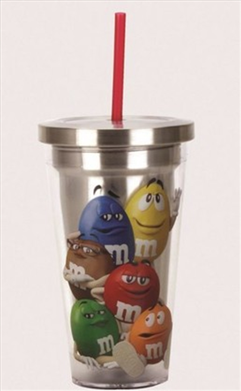 M And Ms Cup With Straw/Product Detail/Glasses, Tumblers & Cups