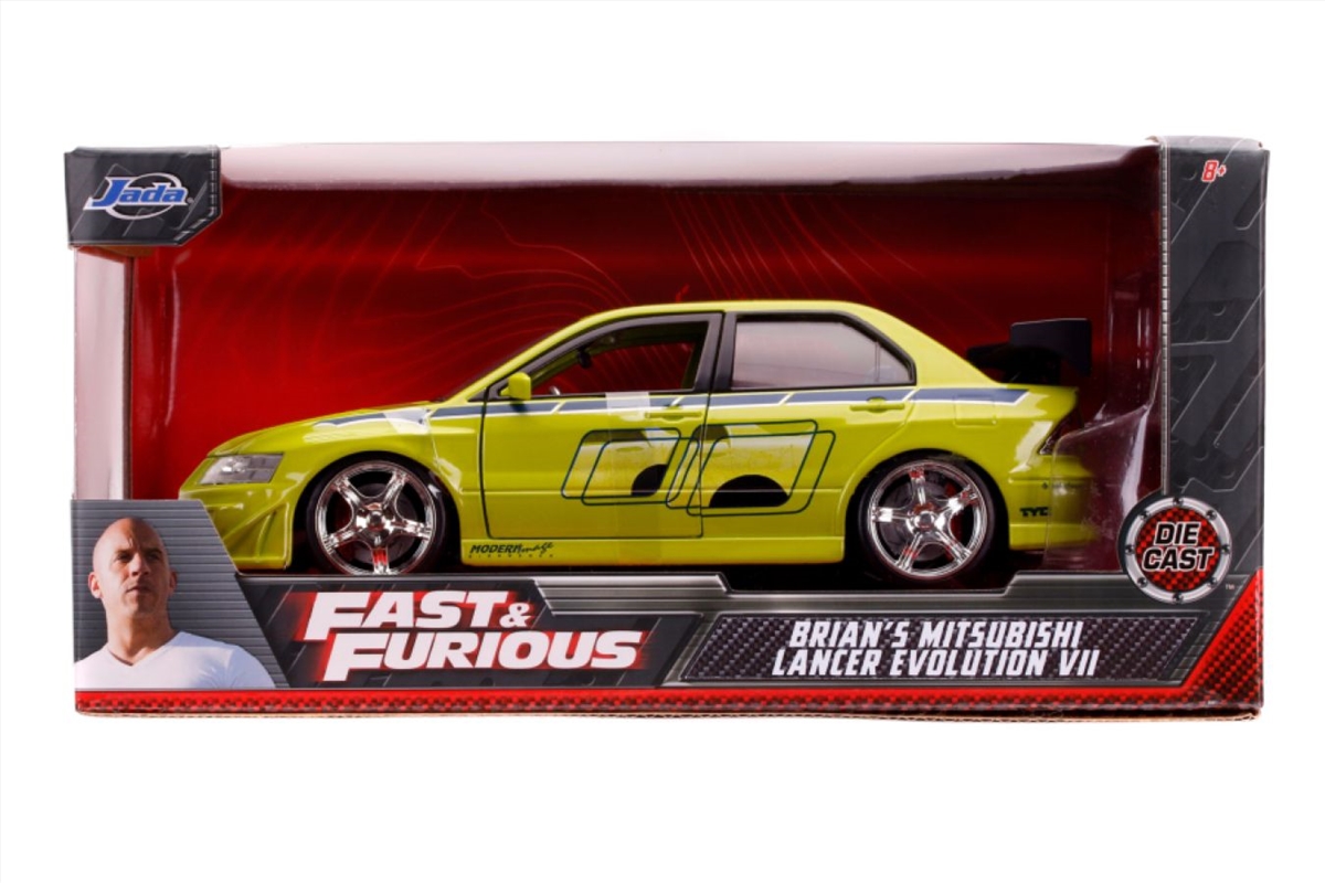 Fast & Furious - Brian's 2002 Mitsubishi Lancer Evolution VII 1:24 Scale Hollywood Ride/Product Detail/Figurines
